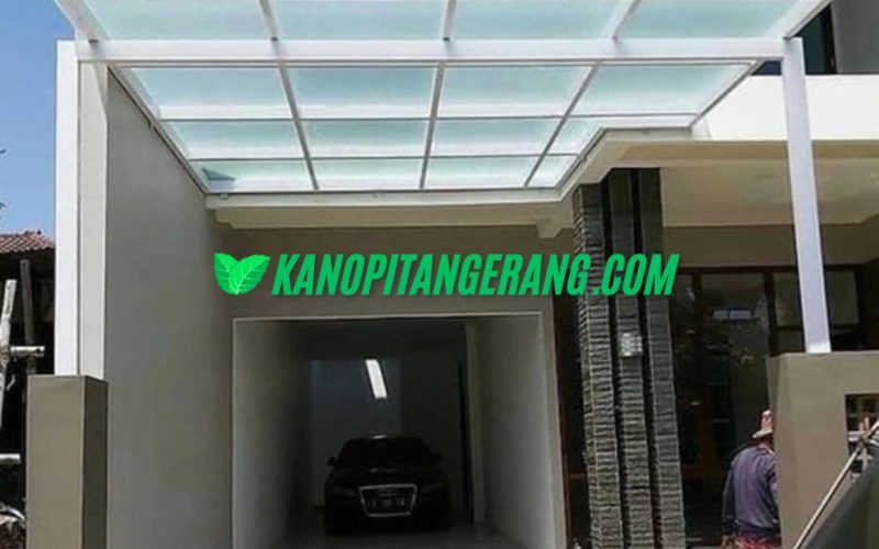 Kanopi Kaca Sandblast Anti Panas