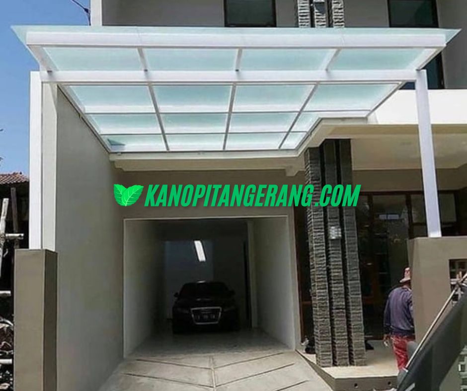 Kanopi Kaca Sandblast Anti Panas