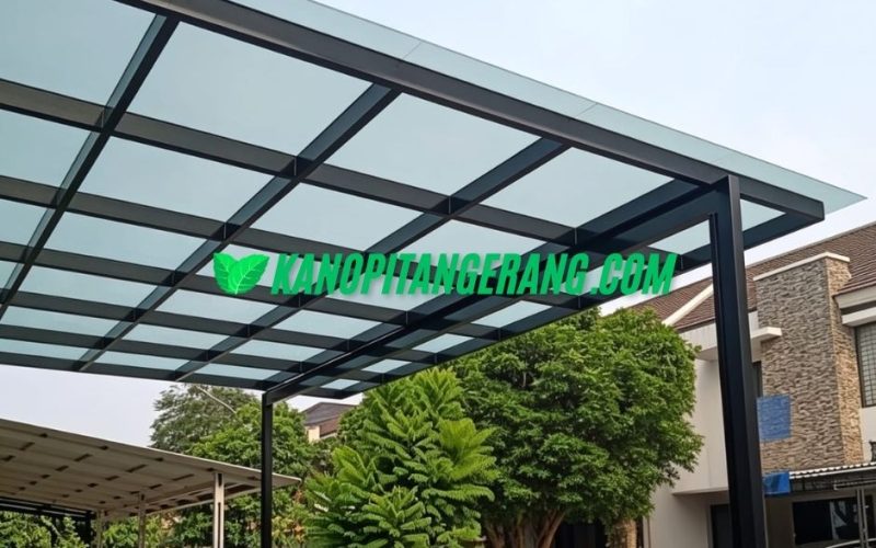 Kanopi Kaca Tiang WF