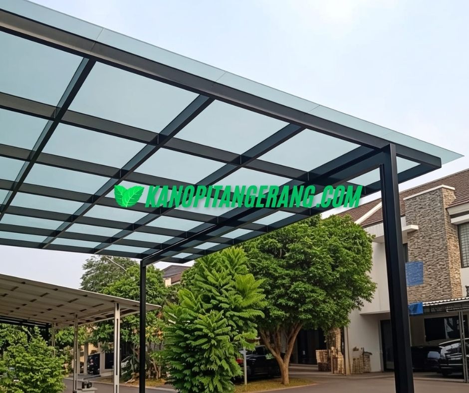 Kanopi Kaca Tiang WF